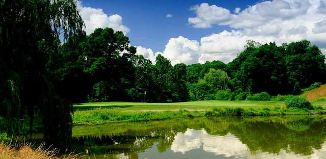 View of the 8th green at Delcastle Golf Course