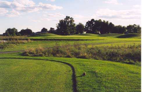 A view from a tee at Etna Acres Golf Club
