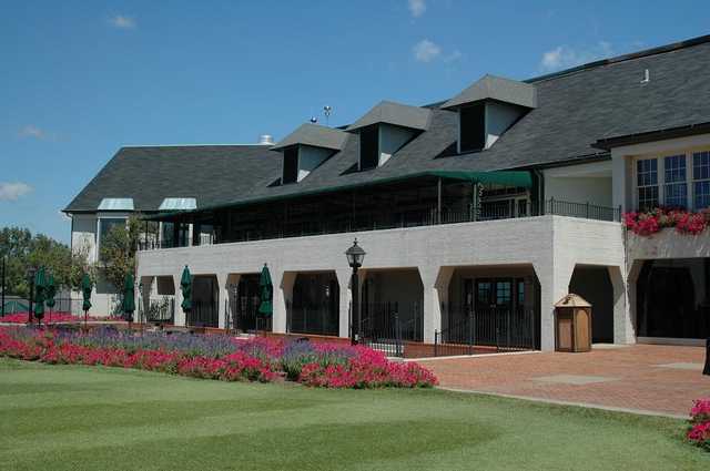 A view of the clubhouse at Evansville Country Club