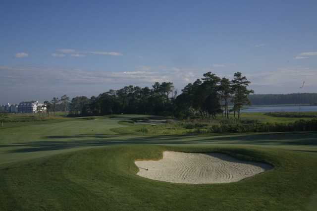 A view of a fairway at Peninsula on the Indian River Bay Golf Club