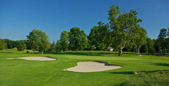 A view of the 13th hole from the Black course at Swan Lake Resort