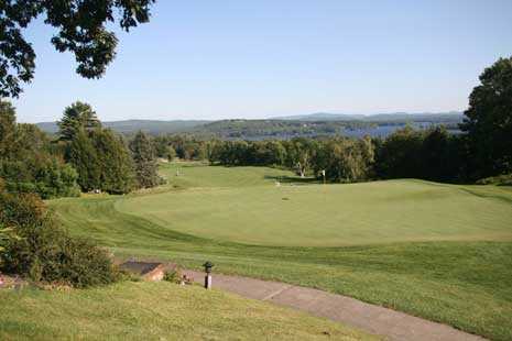 A view of the 9th hole at Bald Peak Colony Club