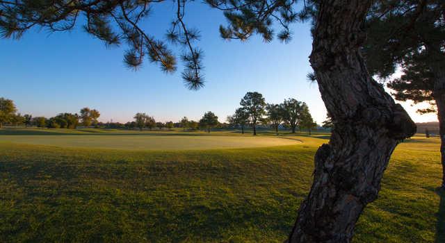 A morning day view of a hole at Hidden Trails Country Club.