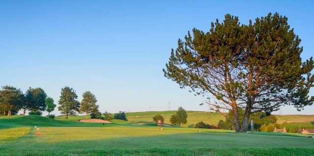 A view of a tee at Buxton & High Peak Golf Club.