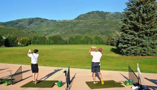 A view from the driving range tees at Park City Golf Club