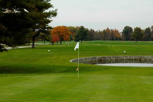 A view of green #1 at Westwood Golf Course