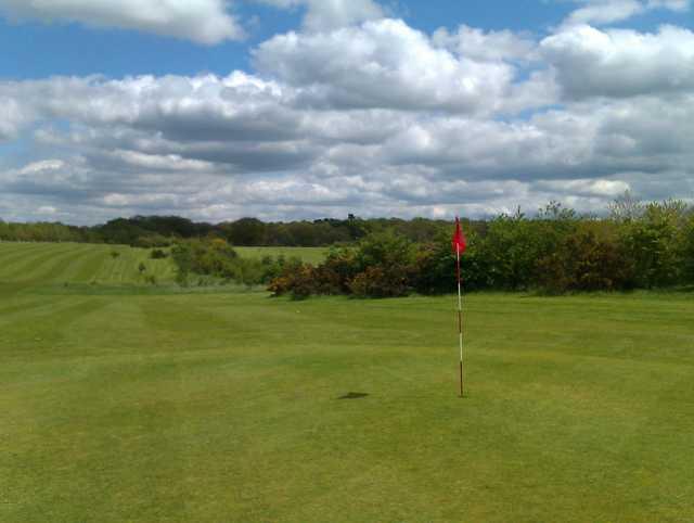 A view of a green at Greys Green Golf Course.