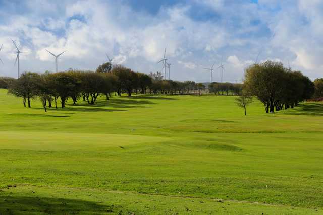 A view of a fairway at Green Haworth Golf Club.