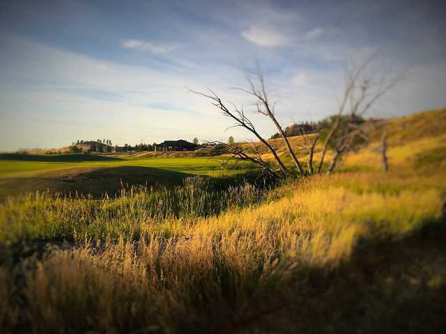A view of a green at Ponderosa Butte Golf Course.