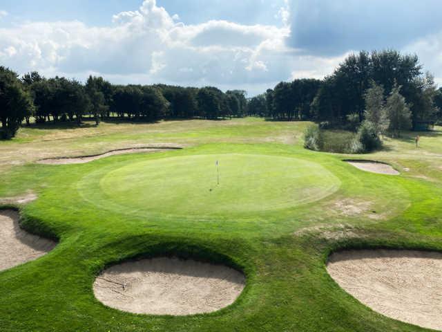 A view of hole #18 at Championship Course from Messingham Grange.