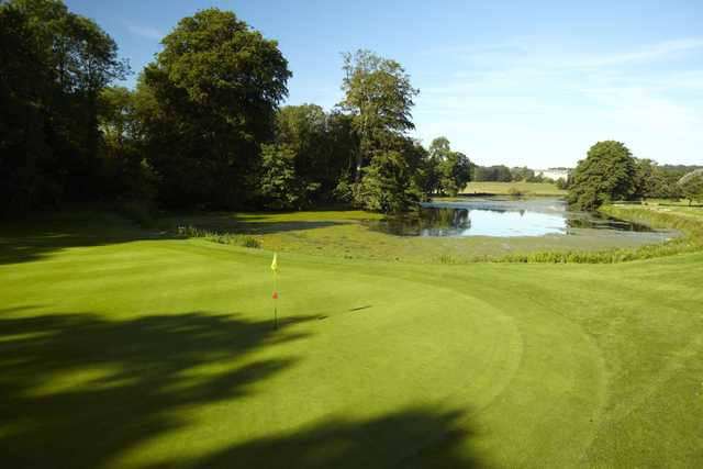 Beware the water hazard on the 7th at Kedleston