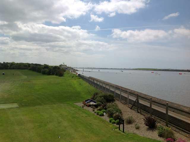 The view from the 1st tee on the Knott End Golf Course