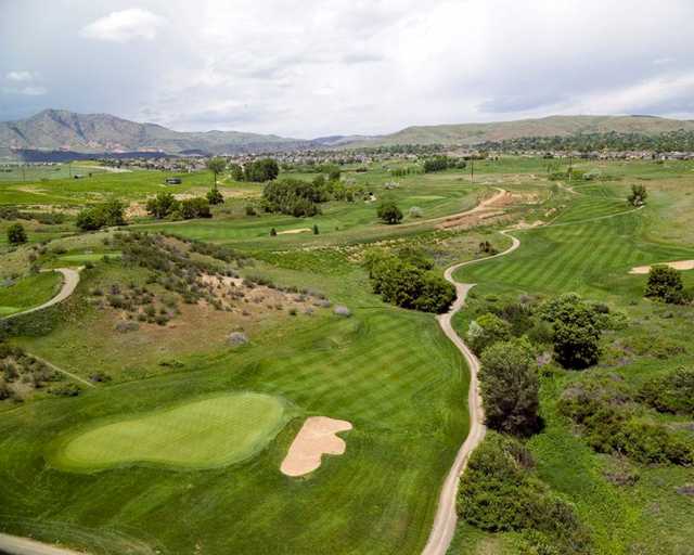 Aerial view of the 6th green at Bear Creek Golf Club