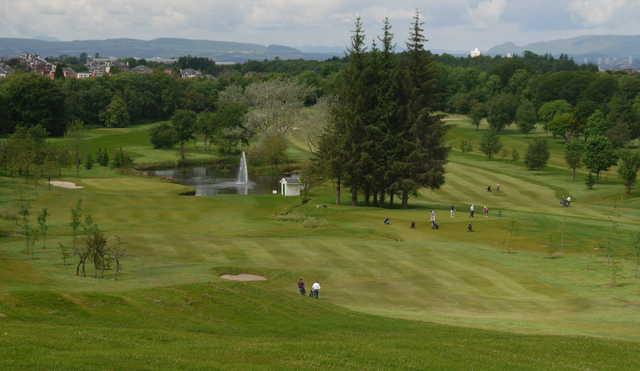 A view of a fairway at Williamwood Golf Club