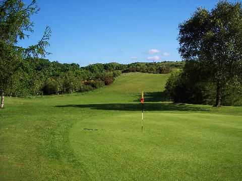 Well kept 5th green at Dalbeattie Golf Club
