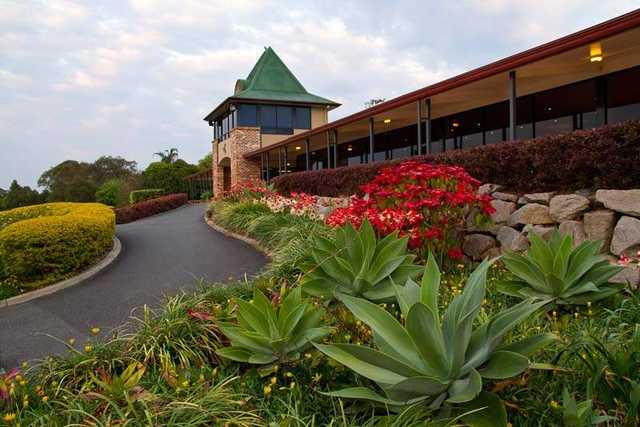 View of the clubhouse at Nudgee Golf Club.