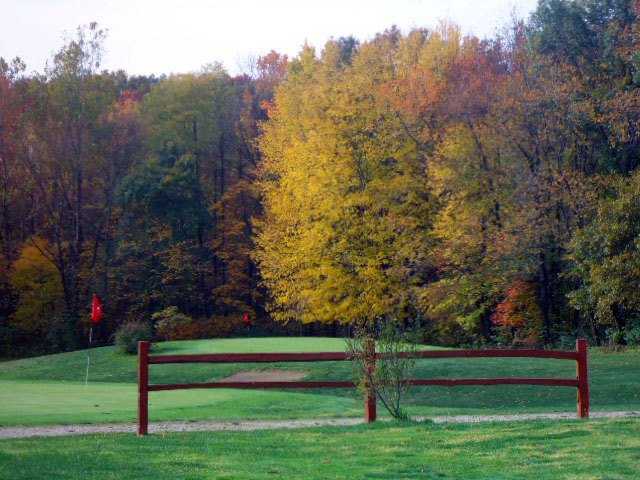 A fall day view from Hoosier Hills Golf Course