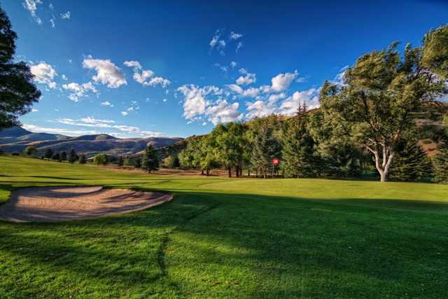 A view of a hole at Mountain Dell Golf Course.