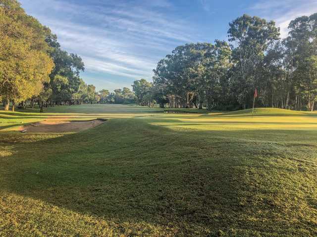 View of the 18th hole at Redland Bay Golf Club.