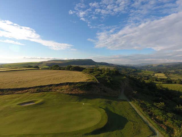 A view of the 9th green at Neath Golf Club.