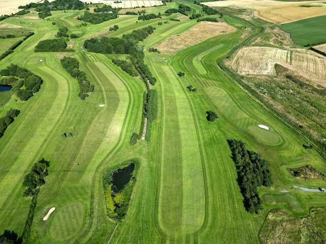Aerial view from Staining Lodge Golf Course.