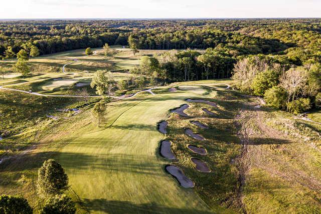 Aerial view from Pfau Golf Course at Indiana University.