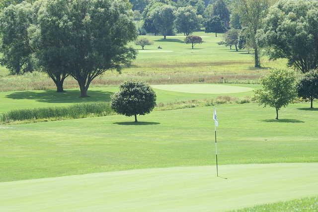 A view of a hole at Valley View Golf Course