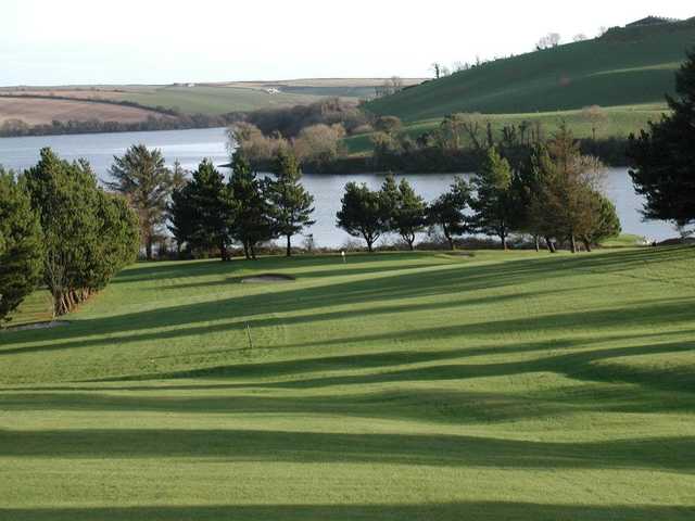 A view of the 4th green at Ringenane from Kinsale Golf Club