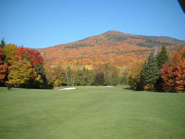 A fall day view from a fairway at Le Grand Vallon.
