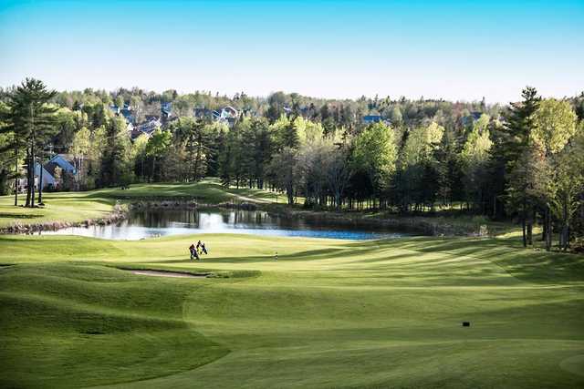 A view from a fairway at Fox Creek Golf Club
