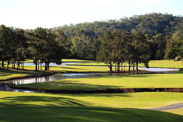 Windaroo Lakes 16th tee shot