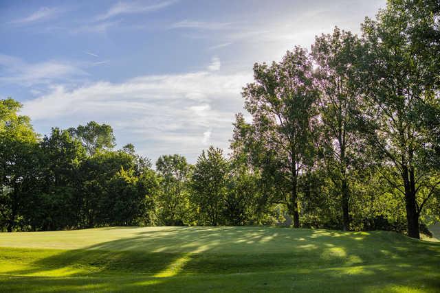 View of a green at North Downs Golf Club.