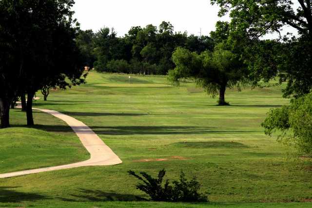 A view of a hole at Lawton Country Club