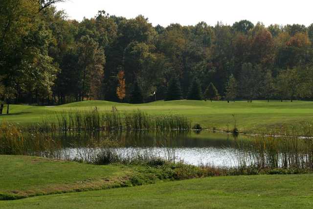 View of a green at Ravines Golf Course.