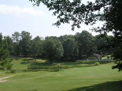 A view of a green at Magnolia Meadows Golf Course