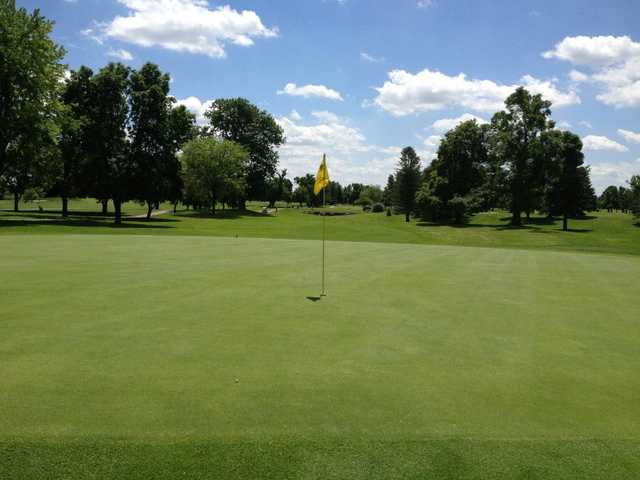 A view of the 12th green from Championship at Elmwood Golf Club.