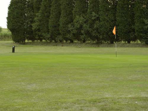 A view of green at Academy Course from Breedon Priory Golf Centre
