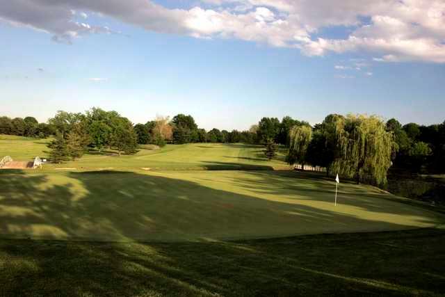 Looking back from the North Course 1st green at Otter Creek Golf Course
