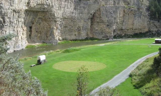 A view of a hole at Heaven on Earth Par 3 Ranch & Golf Course.