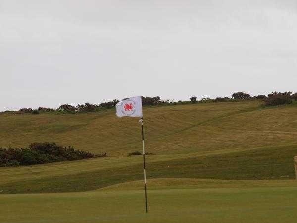 A view of the 18th hole at Clyne Golf Club