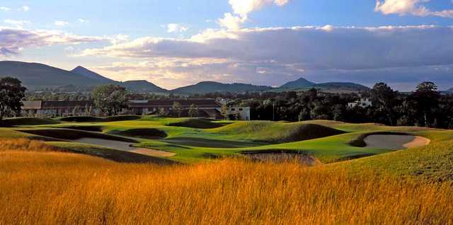 A view of the clubhouse at the Heath Golf Club at Druids Glen Golf Resort
