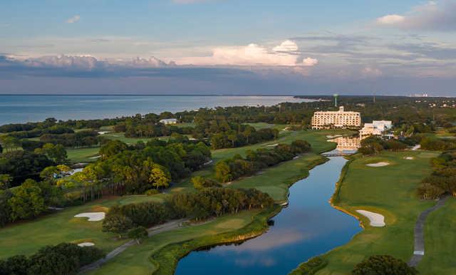 Aerial view from Kiva Dunes Golf Course.