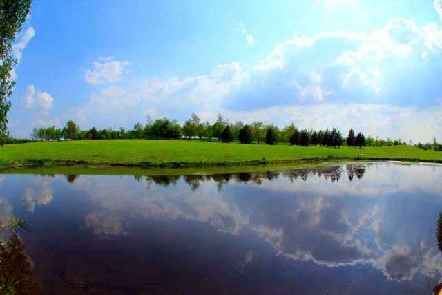 A lakeside view of the 3rd hole at Foyle