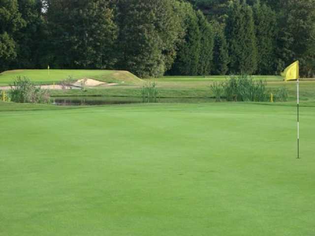 A view of hole #17 at Bushey Hall Golf Club