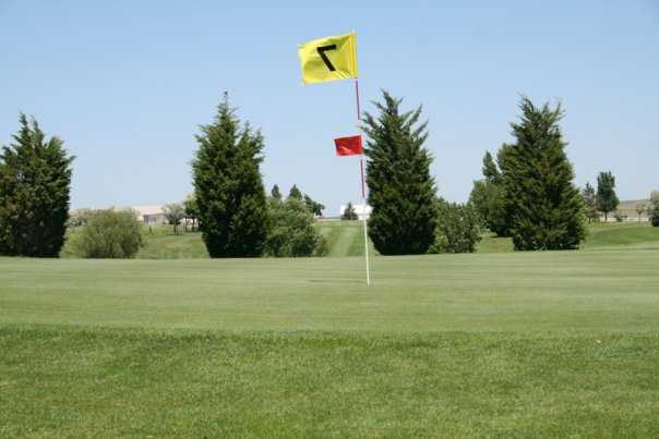 A view of the 7th hole at Lake Waggoner Golf Course