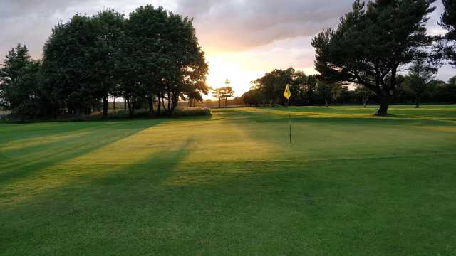 A view of the 1st green at Ballaghaderreen Golf Club.