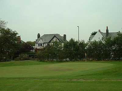 A view of green #1 at Stanley Park Course from Blackpool Park Golf Club