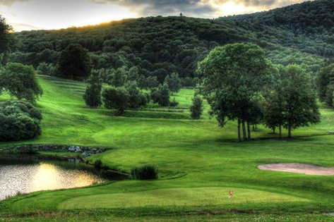 A view from a tee at Rougemont le Chateau Golf Club