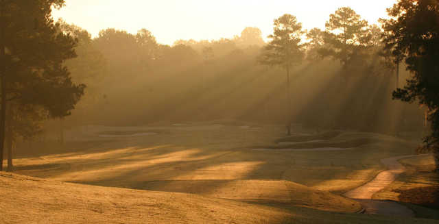 A sunset view from a tee at Wynlakes Golf & Country Club.