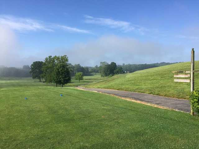 A view of a tee at Lakeview Golf Course.